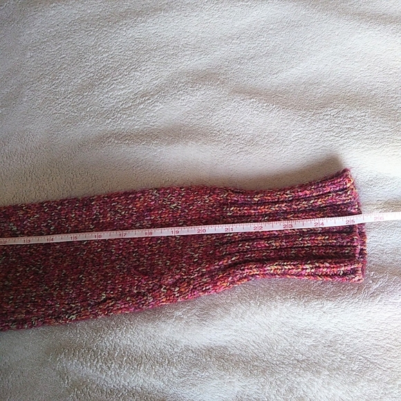 Vintage Knit Collared Cardigan with One Button Verigated Wool size S/M - Picture 8 of 11